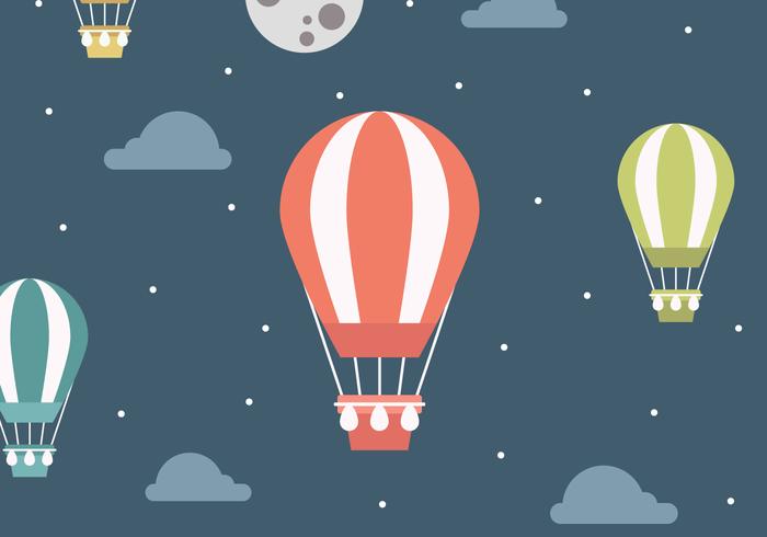 Vector Landscape With Air Balloons Vector Landscape With Air Balloons