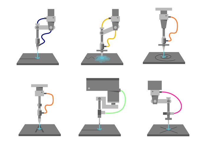 Vectores de la máquina del jet de agua