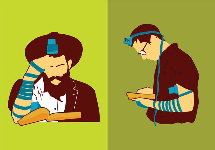 Jewish Man Praying  vector