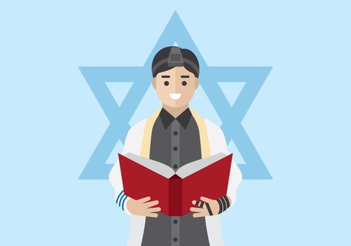 Jewish Man Praying  vector