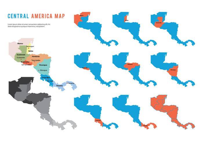 Central America Map Vector