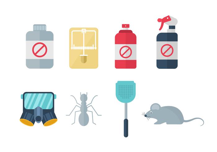 Libere los iconos de Pest Exterminator vector