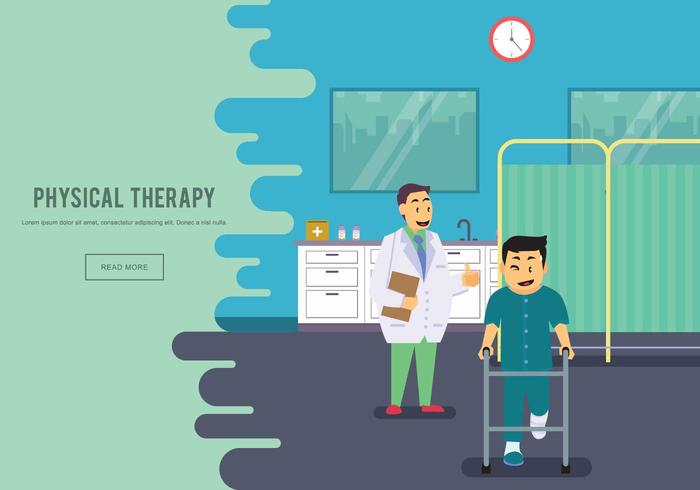 Free Physiotherapist With His Patient Illustration vector