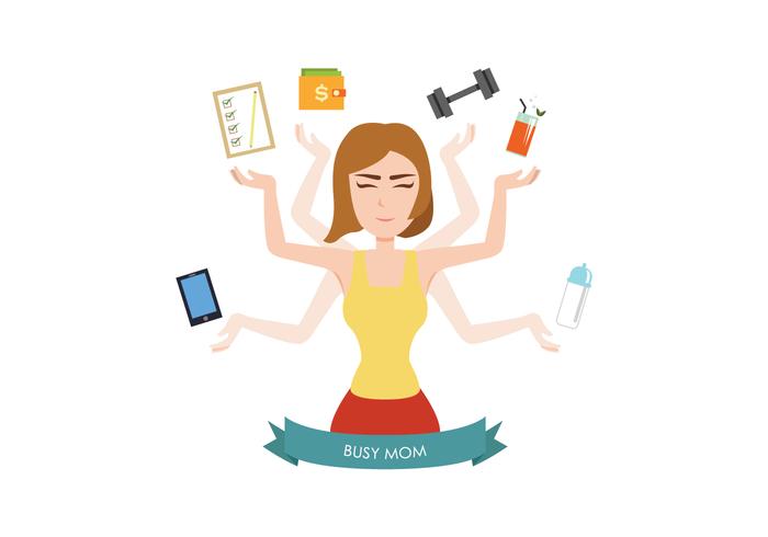 Busy Mom Element Vector