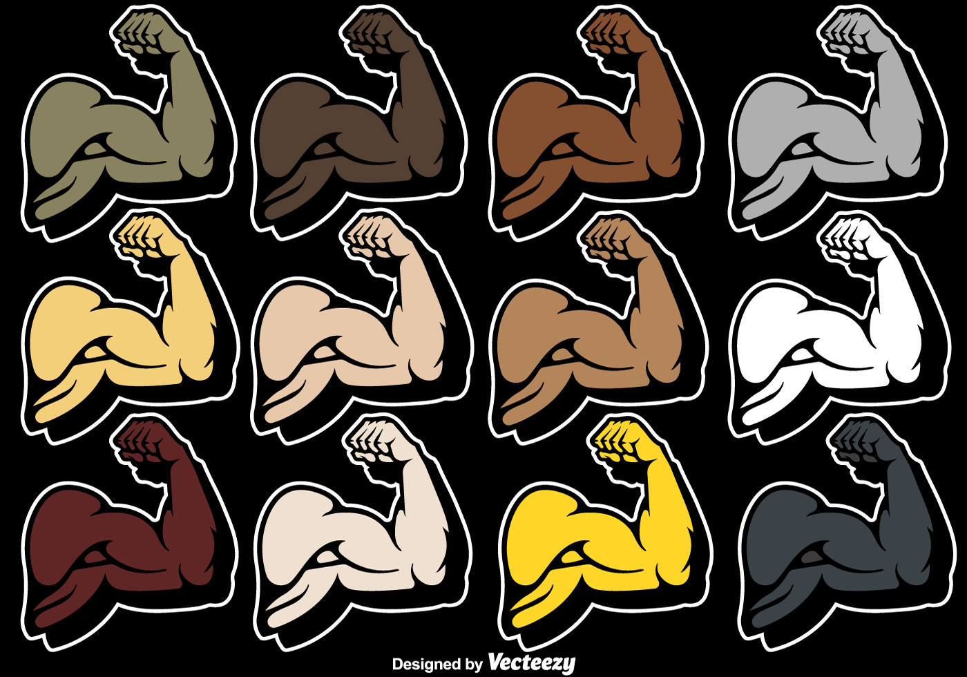 Vector Flexing Arm Vector Icon 148672 Vector Art at Vecteezy