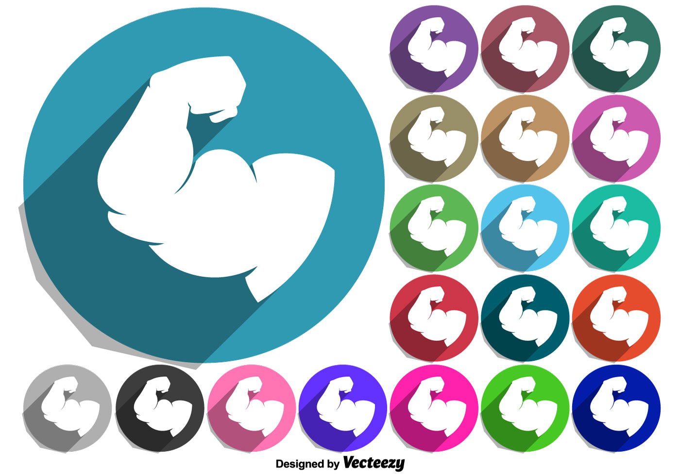 Vector Flexing Arm Vector Icon 148673 Vector Art at Vecteezy