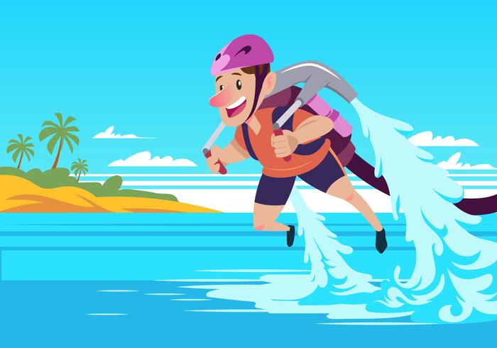 Water Jet Pack vector