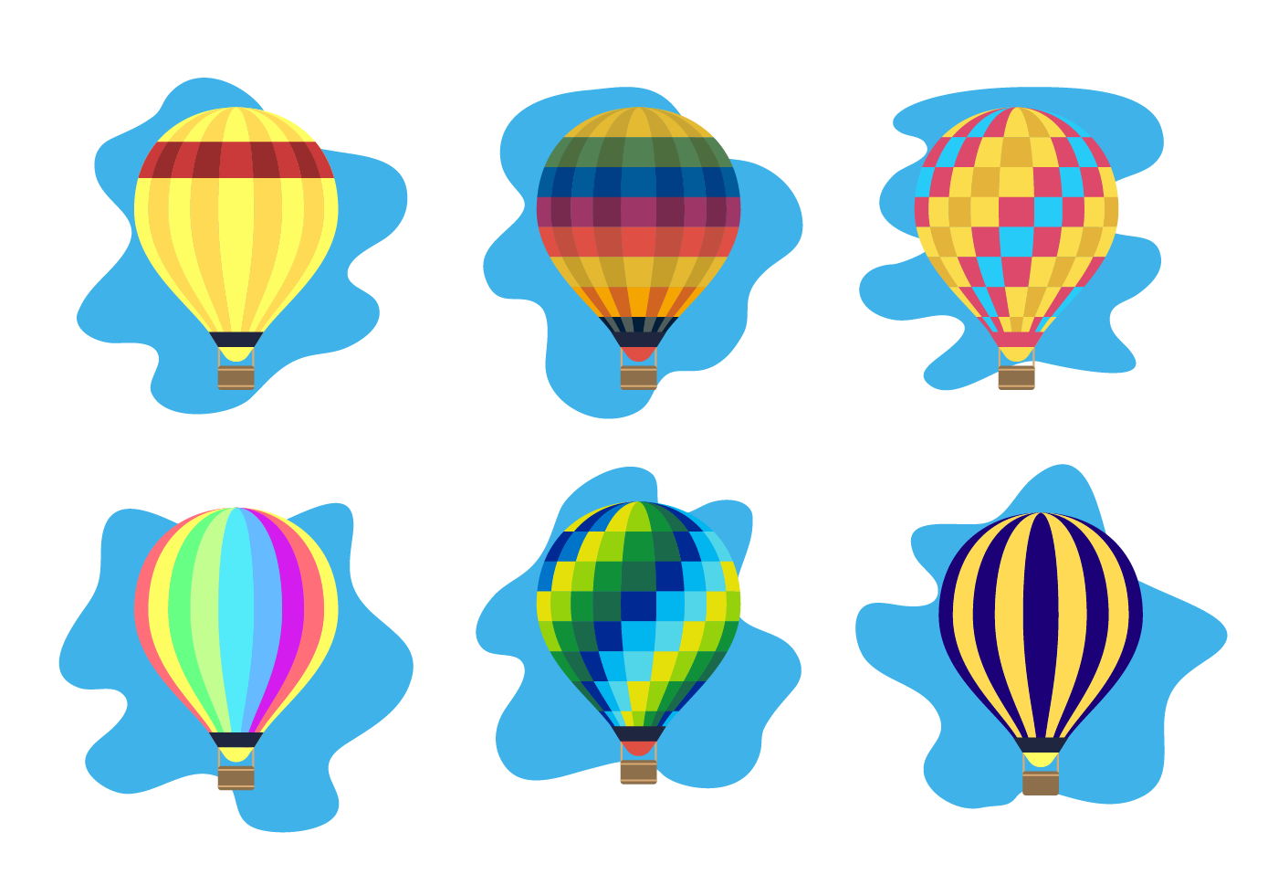 Colorful Hot Air Balloon Vector 148690 - Download Free ...