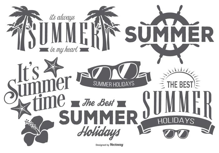 Retro Summer Labels