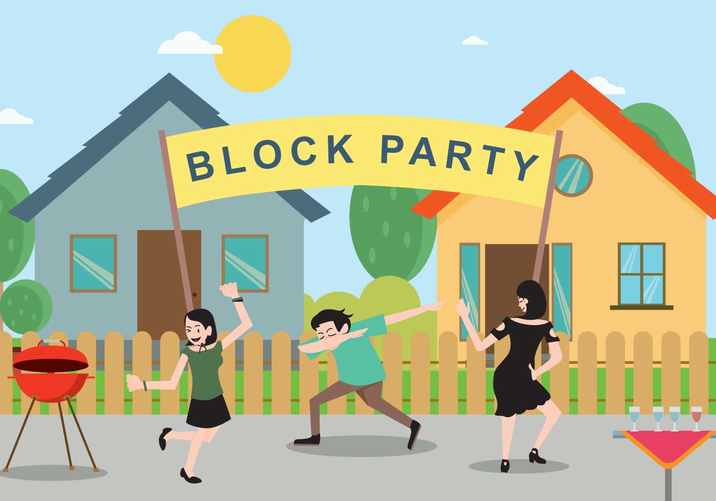Download the Free Block Party Illustration 148698