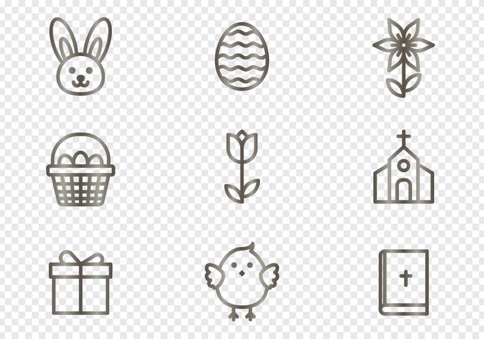 Easter Icons vector