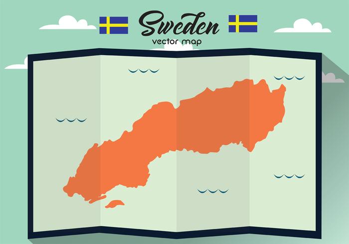 Mapa del vector de Suecia