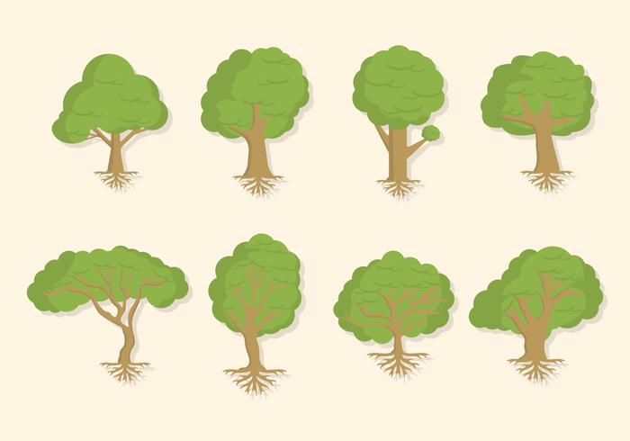 Vectores de árbol plano