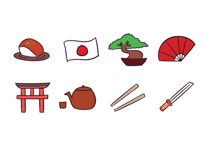 Paquete de Iconos de Japón vector