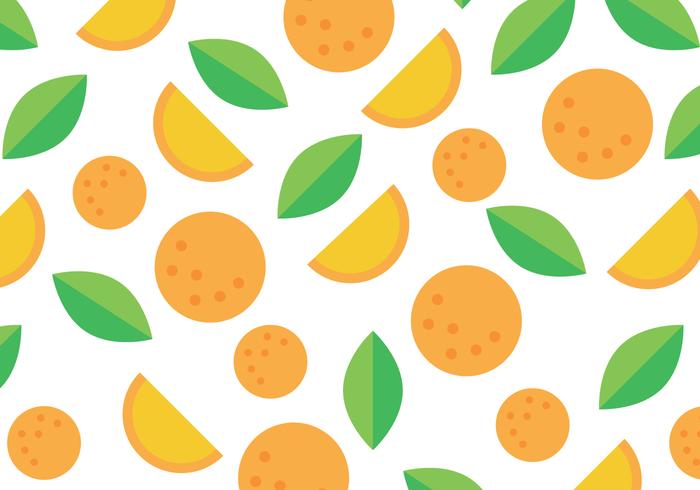 Orange And Green Clementine Pattern vector