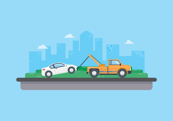 Free Towing Car Illustration vector