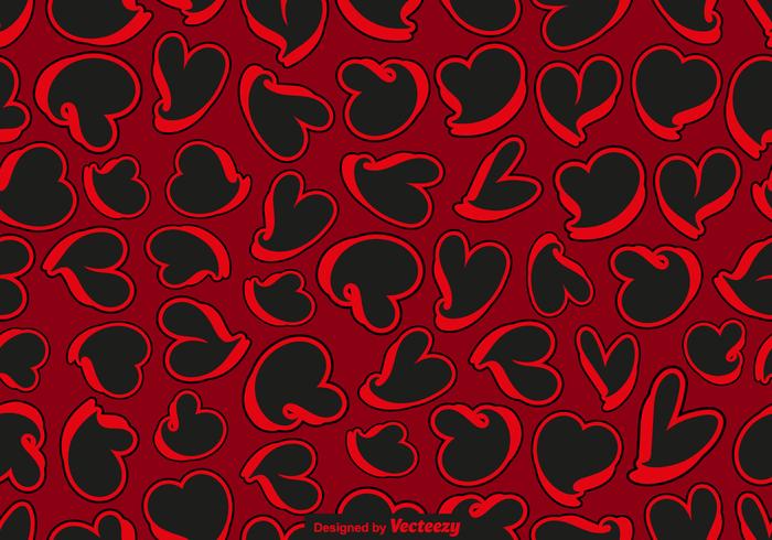 Abstract Hearts Seamless Pattern - Vector