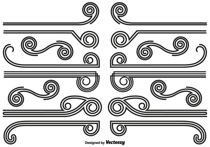 Vector Set Of Abstract Dividers And Borders Vector Set Of Abstract Dividers And Borders