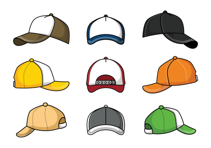 Trucker Hat Icons Vector