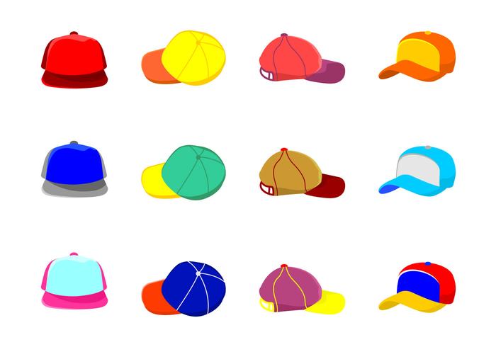 Trucker Hat Icons vector