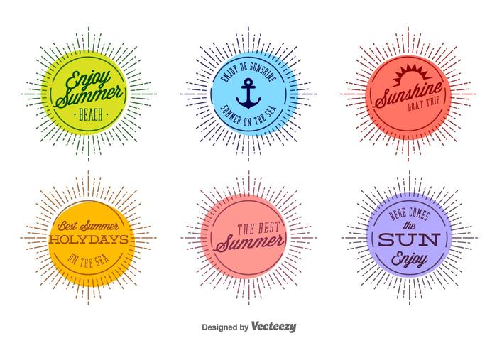 Vector Summer Badges For Any Use