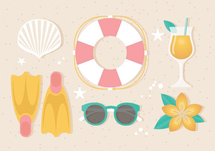 Free Vector Summer Elements Free Vector Summer Elements