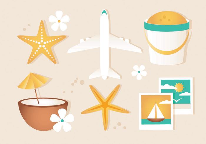 Free Vector Summer Travel Elements Free Vector Summer Travel Elements