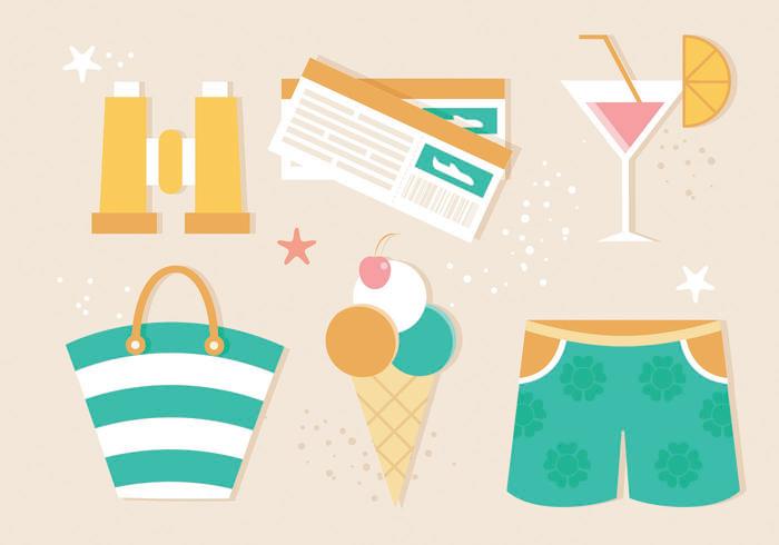 Free Flat Design Vector Summer Illustration