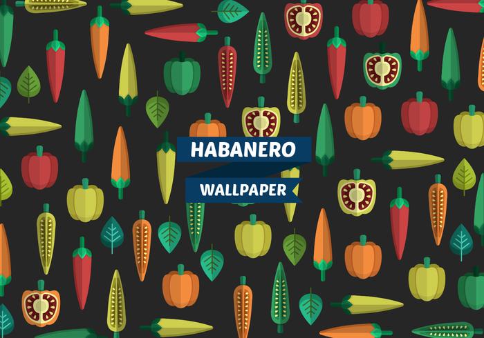 Papel pintado del vector del patrón del habanero