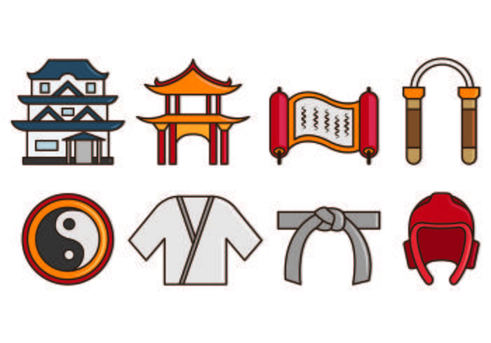 Set Of Dojo Icons vector