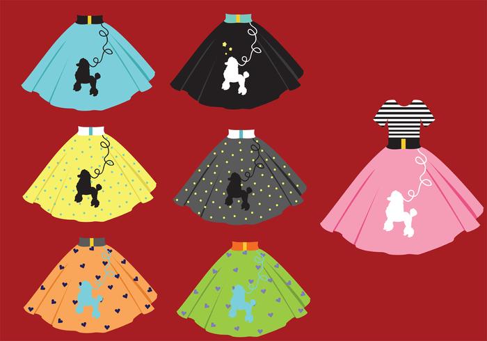Poodle Skirt Vector Pack