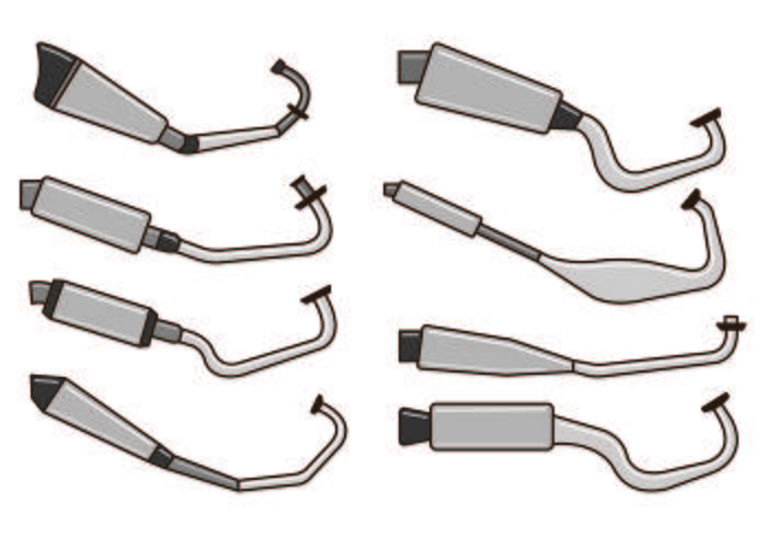 Set Of Muffler Vector