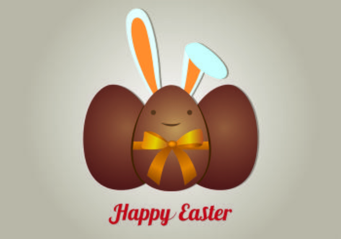 Background Of Chocolate Easter Eggs vector