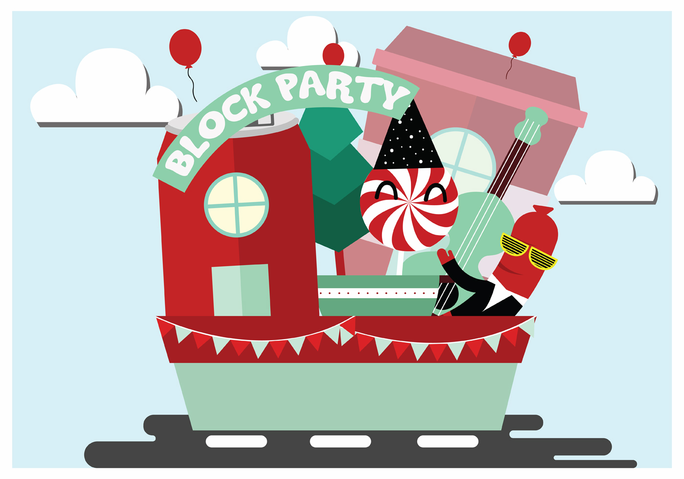 Block Party Vector Art 148898 Vector Art at Vecteezy