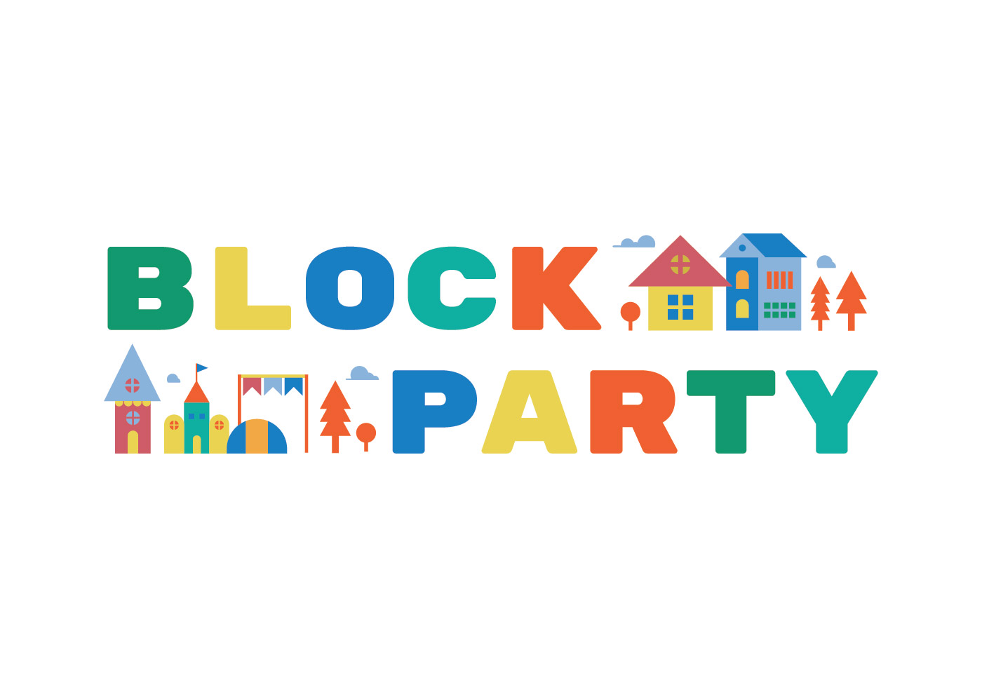 Block party illustration 148901 Vector Art at Vecteezy