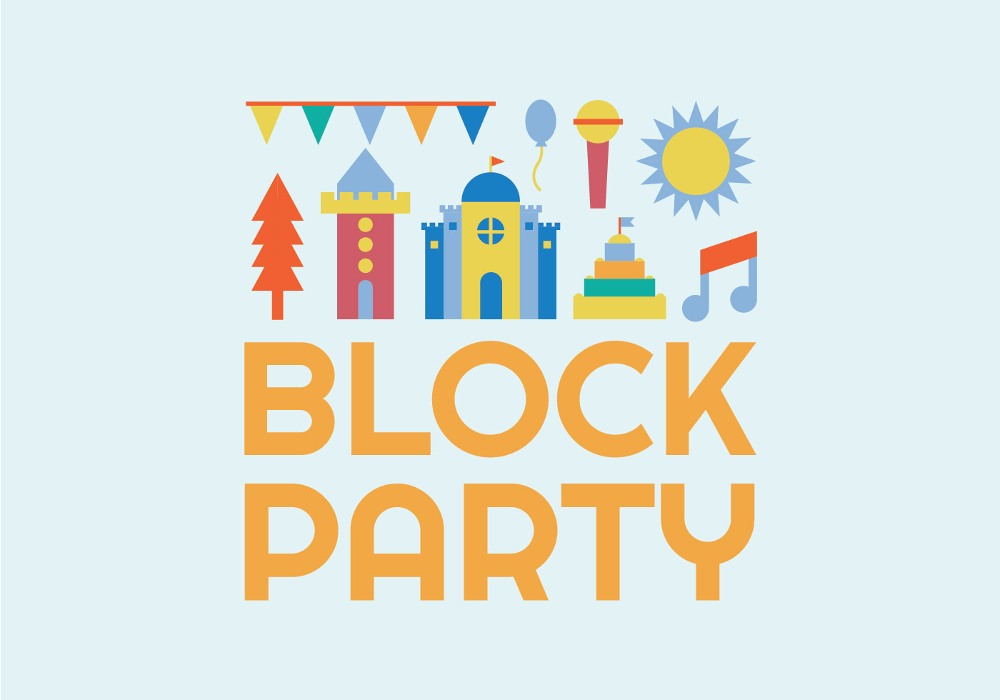 Block party illustration 148902 Vector Art at Vecteezy