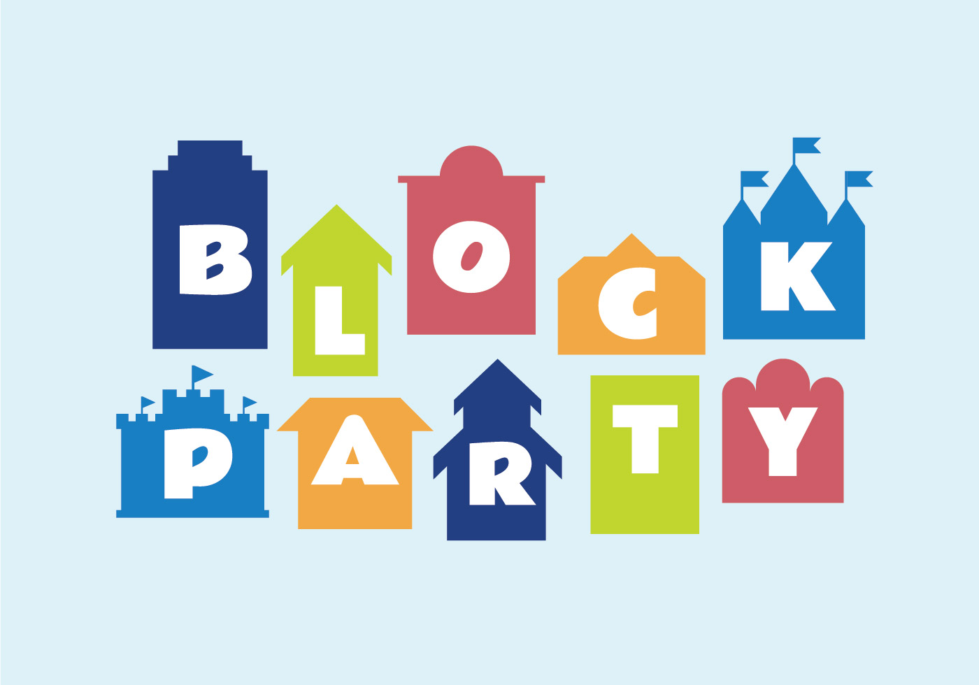 Block party vector illustration 148909 Vector Art at Vecteezy