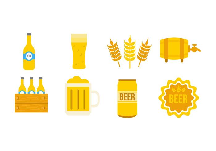 Libere los iconos de la cerveza vector