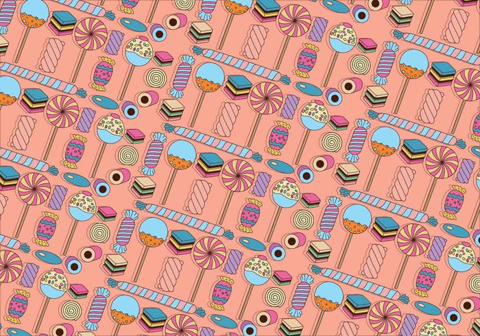 Licorice and Candy Colorful Vector Pattern 