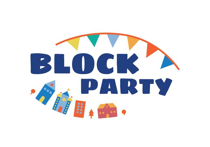 Block party illustration vector