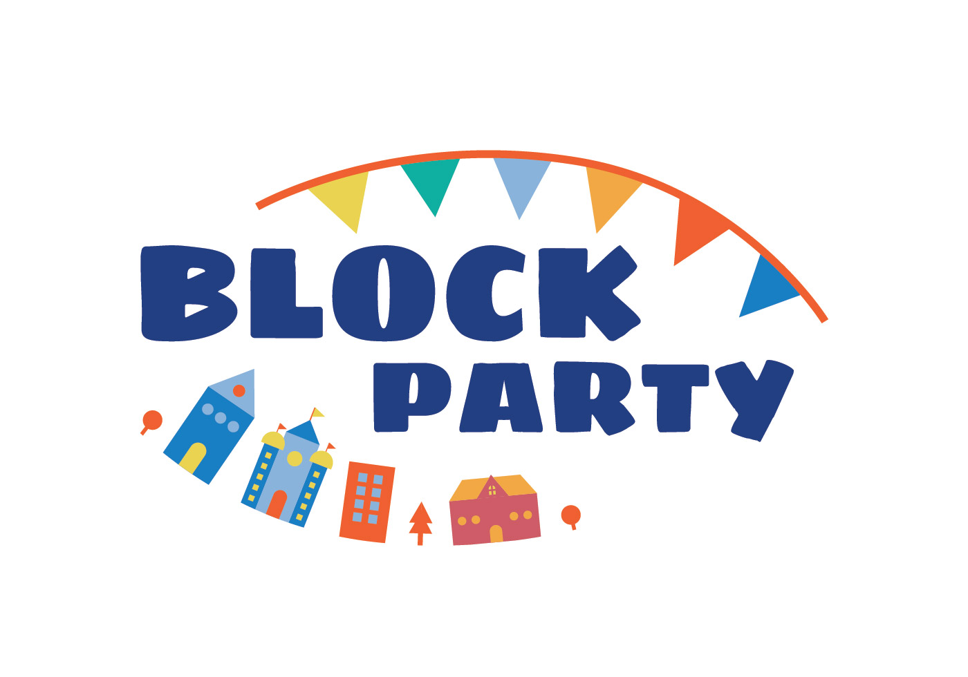 Block party illustration 148922 Vector Art at Vecteezy