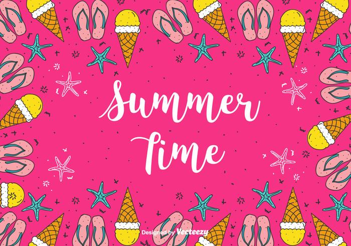 Summer Time Vector Background 148929 Vector Art at Vecteezy