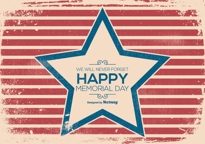 Old Grunge Memorial Day Illustration vector