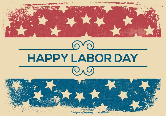 Happy Labor Day Grunge Background vector