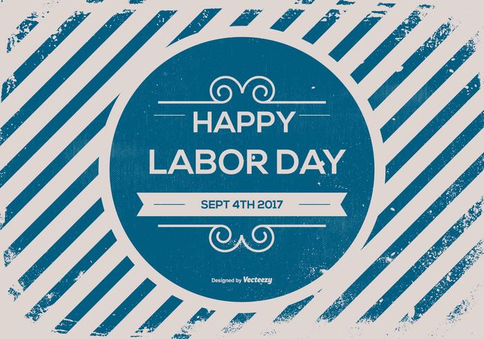 Old Retro Labor Day Background vector
