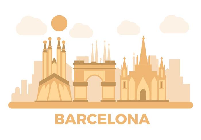 Barcelona Landmark Vector