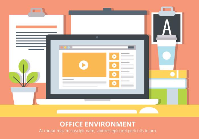 Free Flat Workstation Vector Elements