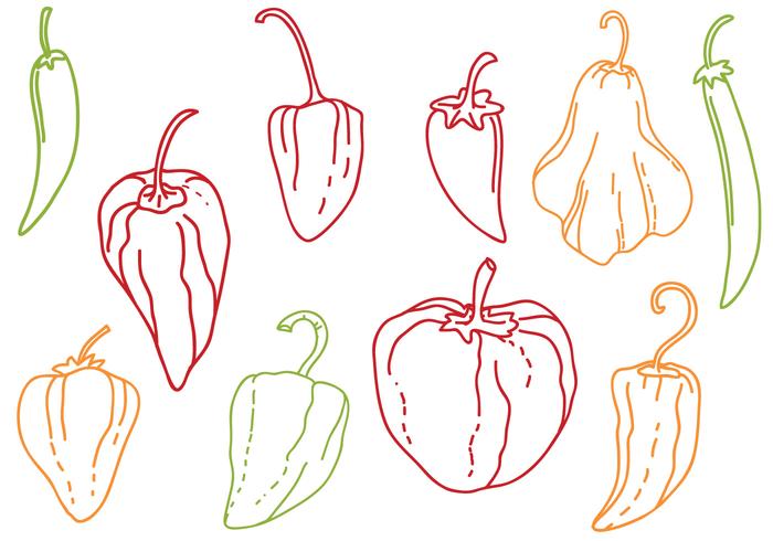 Free Peppers Vectors