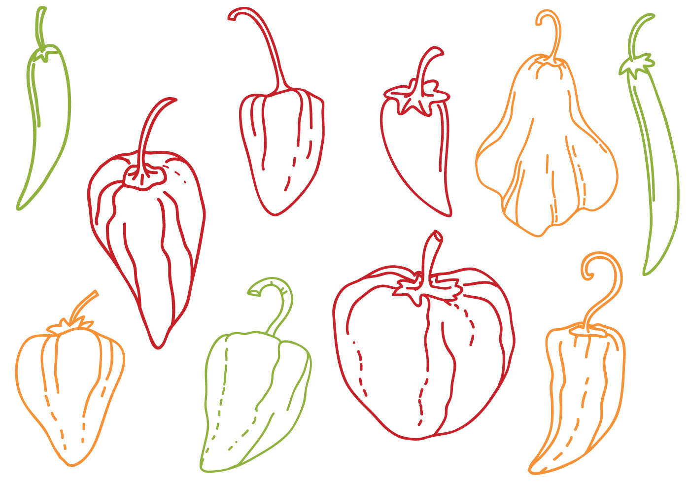 Free Peppers Vectors 148996 Vector Art at Vecteezy