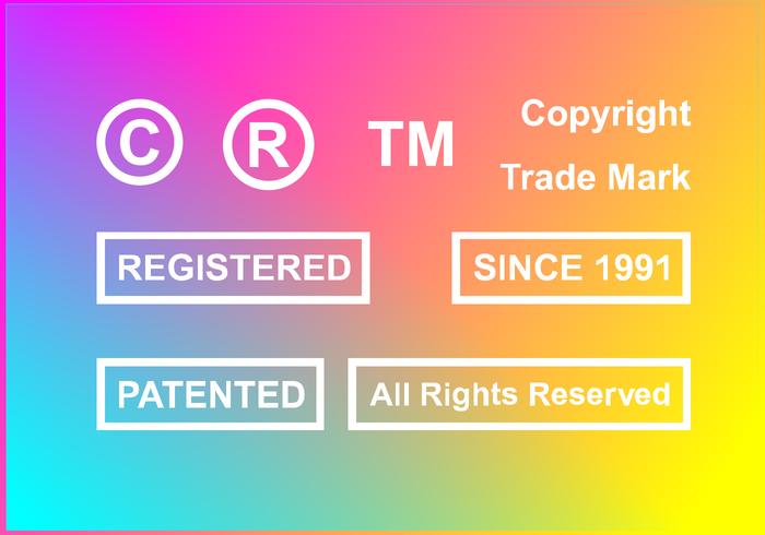 Copyright Patented Free Vector